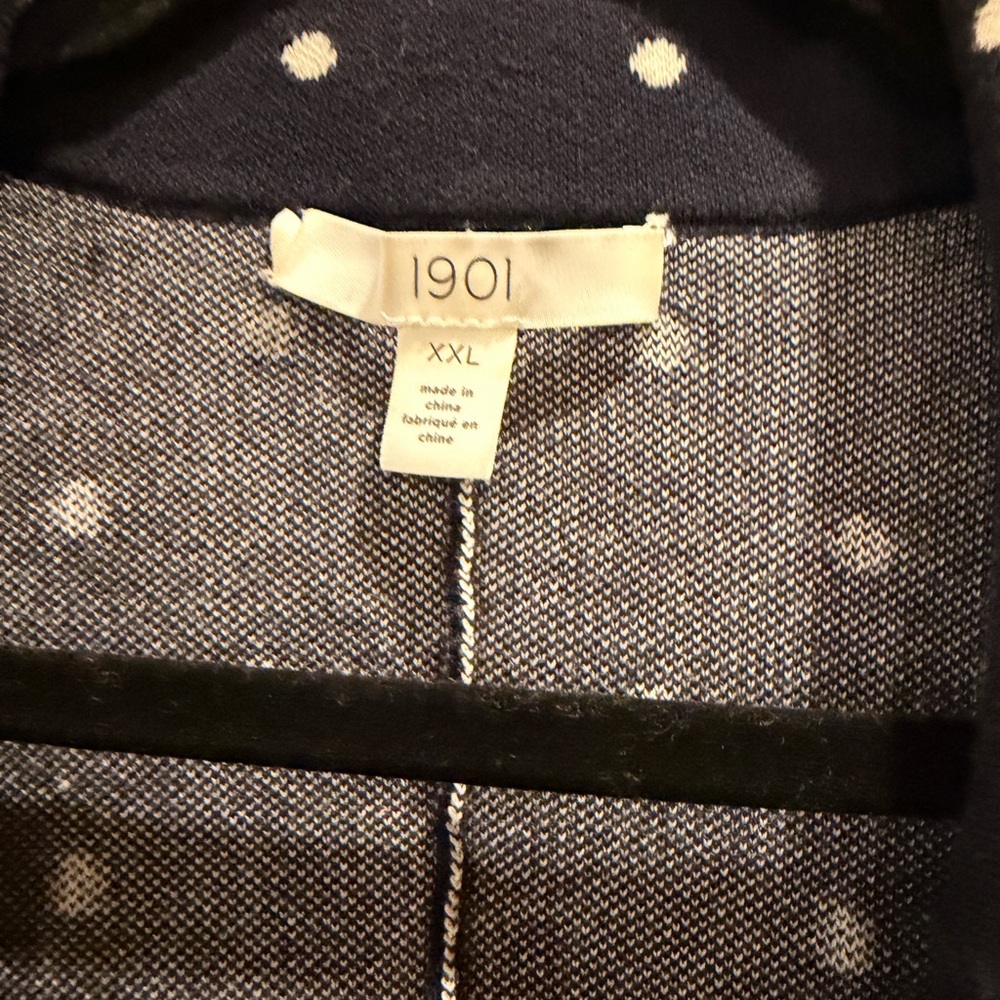 Navy Polka Dot Women's Blazer - Picture 3 of 9
